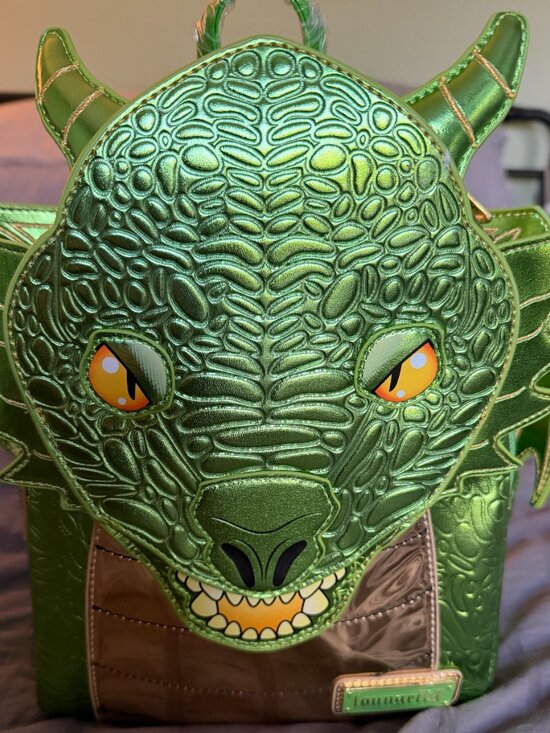 Fourth Wing Green Dragon loungefly backpack main image 4